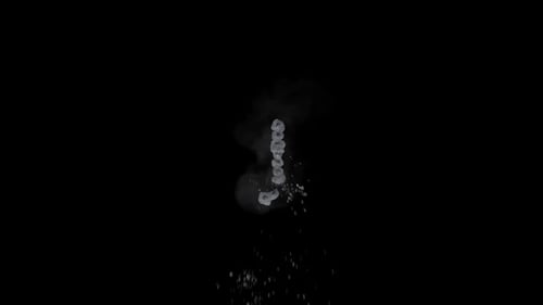 Abstract Particle Smoke Vertical Reveal Animation
