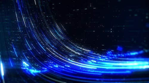 Abstract Blue Digital Data Stream Technology Background