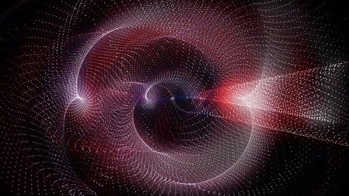 Abstract Digital Particle Tunnel Loop Background