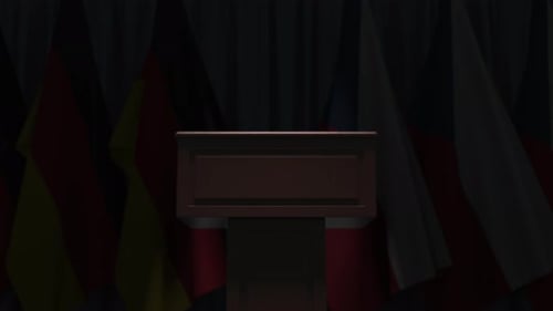 Many Flags of the Czech Republic and Germany