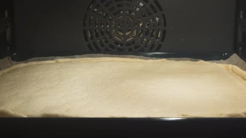 Bread Baking in Oven Rising Dough