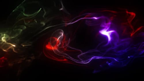 Abstract Fluid Light Particle Flow Background Animation