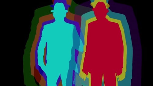 Dynamic Colorful Dancing Silhouettes Loop