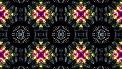 Modèles de kaléidoscope futuriste VJ Loop Mouvement psychédélique Abstrait