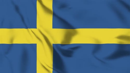 Realistic Waving Flag of Sweden for National Identity