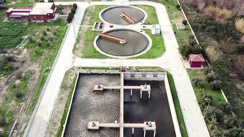 Water Purification Plant Aerial View
