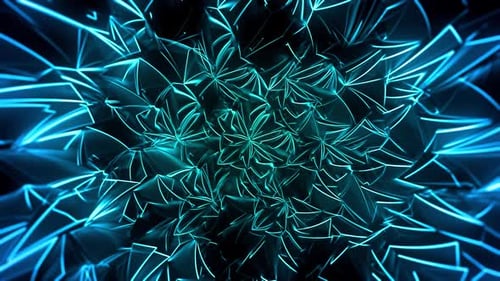 Blue Neon Abstraction