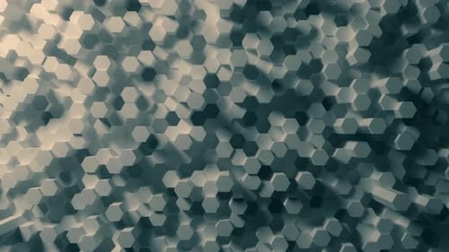 Abstract Geometric Hexagon Array Looping Motion Background