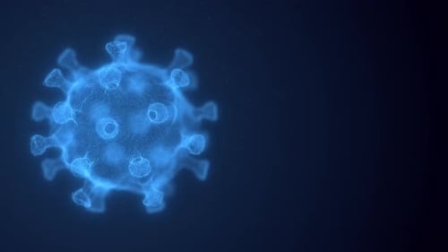 Coronavirus mit Tiefenschärfe