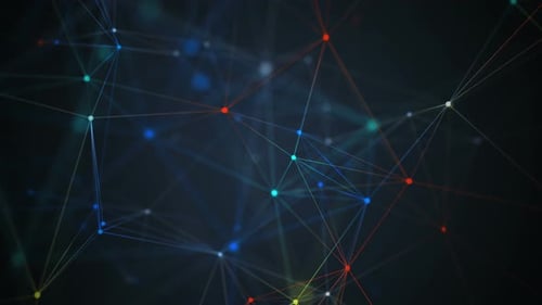 Abstract network connection background. Panning Camera Seamless Loop