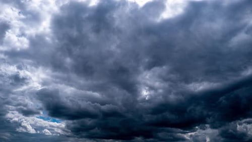 Timelapse of Dramatic Storm Clouds Moving Across Sky