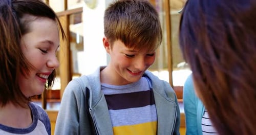 Happy School Children Smiling Together