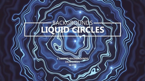 Abstract Blue Liquid Circles Animated Background