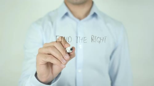 Man Writing Find The Right People