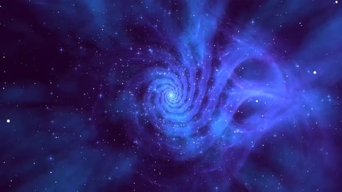Blue Galaxy Zoom Space Motion Loop Background
