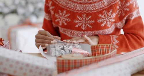 Wrapping a Christmas Present with Love