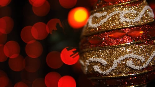 Festive Christmas Ornament with Glowing Lights