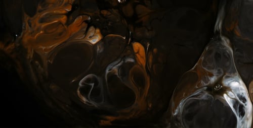 Abstract Fluid Ink Swirls in Dark Shades