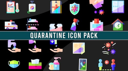 Animated Health Safety Icons Pack: Medical and Hygiene Flat Design