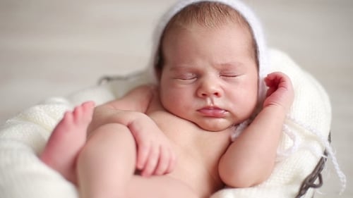 Cute Newborn Baby Sleeping