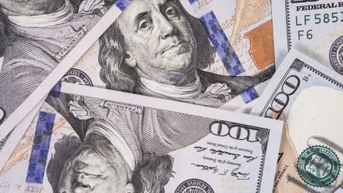 Close Up of United States Hundred Dollar Bills