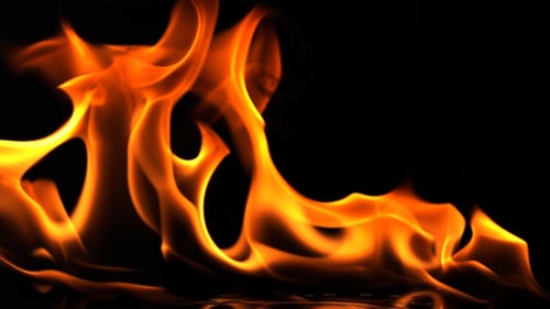 Vibrant Flames Dancing in the Darkness