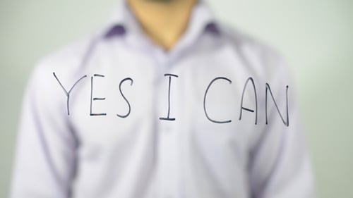 Yes I Can! Written on Glass