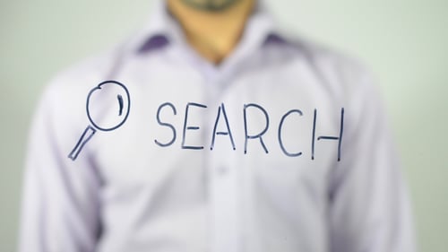 Buscar, escribir en pantalla transparente