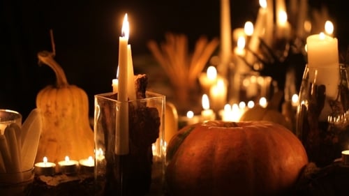 Halloween Holiday Table With Candles