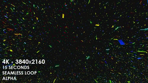 Confetti Falling Continously - Bottom View