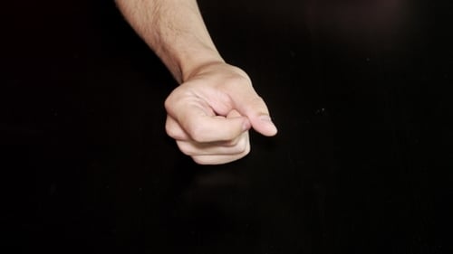 Hand Making Rock, Paper, Scissors Gestures