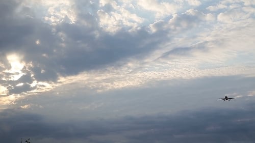 Airplane In The Sky Landing