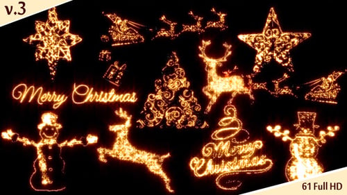 Glänzende Weihnachtselemente-