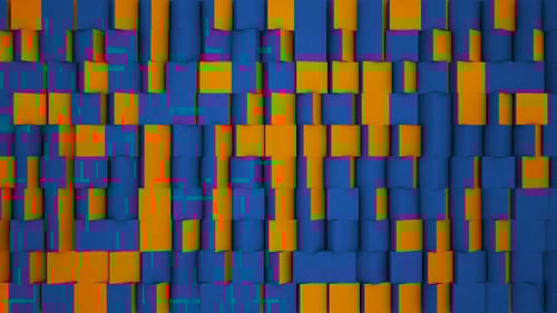 Dynamic 3D Cube Blocks Transition