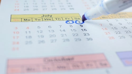 The Number Of Calendar July