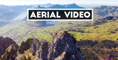Aerial Video of Mountain Peak in Switzerland