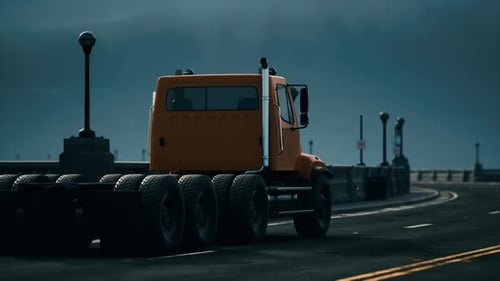 Big Lorry Truck on the Bridge