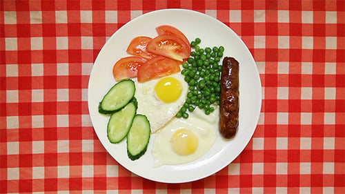 Fried Eggs With Sausage