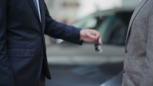 Handing Over The Keys And Handshake