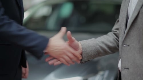 Handshake And Handing Over The Keys