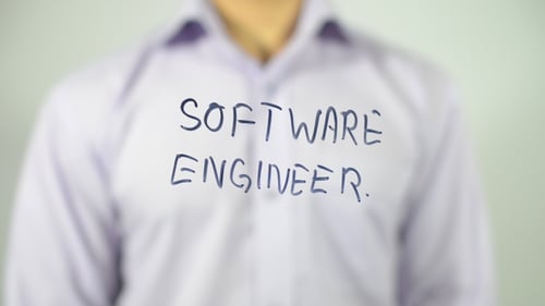 Ingeniero de software, expresión de profesión en pantalla