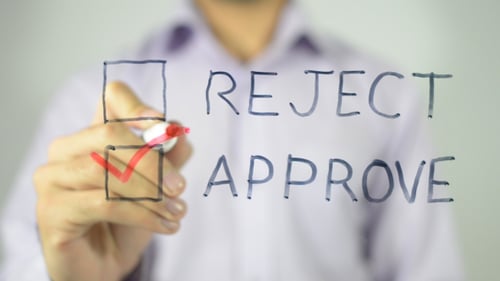 Marking Approve or Reject on Glass Surface