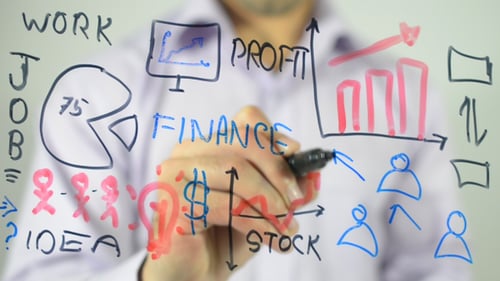 Drawing Business Finance Charts and Diagrams