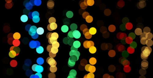 Animated Colorful Bokeh Lights Falling Down Background Loop