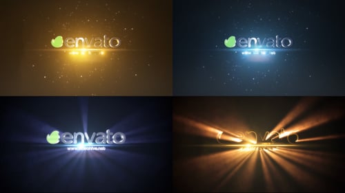 Energetic Light Streaks Logo Reveal Pack