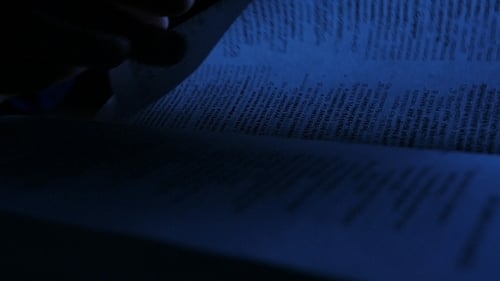 Reading Bible At Night