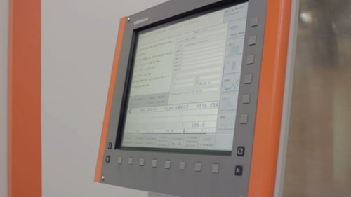 Operating a Factory Machine With Keyboard and Controls