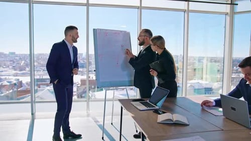 Colleagues brainstorming in a meeting. Brainstorming at the office.