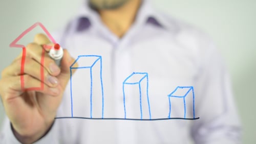 Bar Graph, Illustration on Transparent Screen