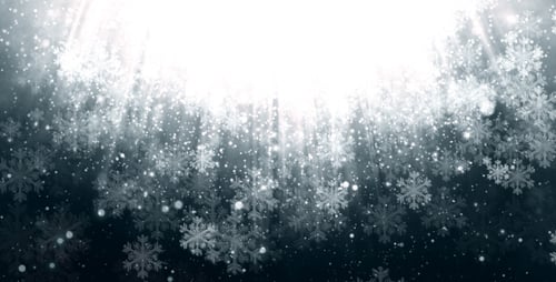 Shimmering Snowflakes Winter Celebration Background Loop